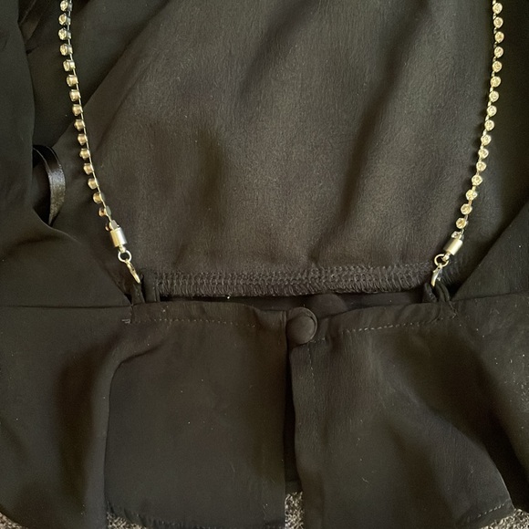NWT Rhinestone Strap Crop Top - Picture 5 of 8